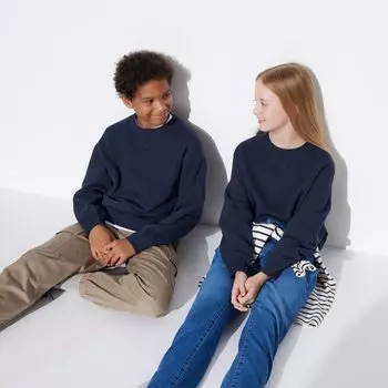 Свитшот UNIQLO ультра стрейч, темно-синий