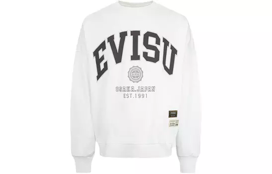 Свитшот унисекс EVISU, серо-голубой