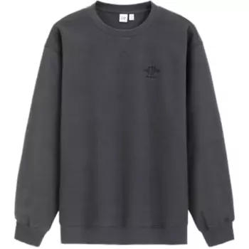 Свитшот унисекс GAP, черный/серый