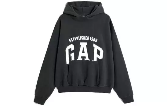 Свитшот унисекс GAP, черный/серый
