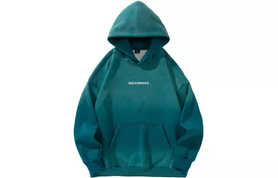 Свитшот унисекс GOLFCROSS, сине-зеленый