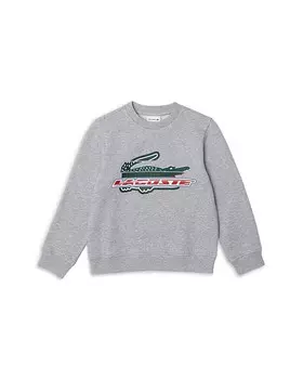 Свитшот унисекс из органического хлопка и флиса - Big Kid Lacoste, серый
