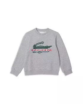 Свитшот унисекс из органического хлопка и флиса - Big Kid Lacoste, серый