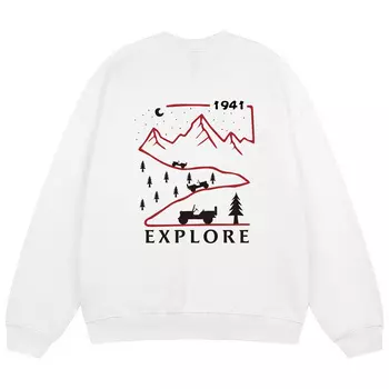 Свитшот унисекс Jeep, Light Heather Gray