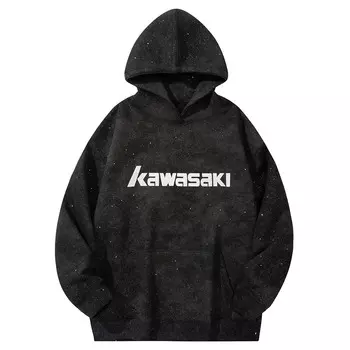 Свитшот унисекс Kawasaki, белый/серый