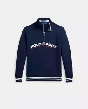 Свитшот унисекс на молнии на половинке Polo Sport Polo Ralph Lauren, тёмно-синий