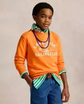 Свитшот унисекс с круглым вырезом Polo Ralph Lauren, оранжевый