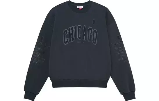 Свитшот унисекс сланцево-серые Mitchell Ness, сланцево-серый