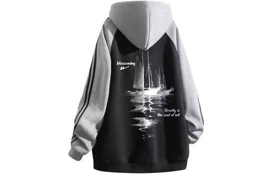 Свитшот унисекс Warrior Huichao Riding The Wind Collection, черный/серый/мультиколор