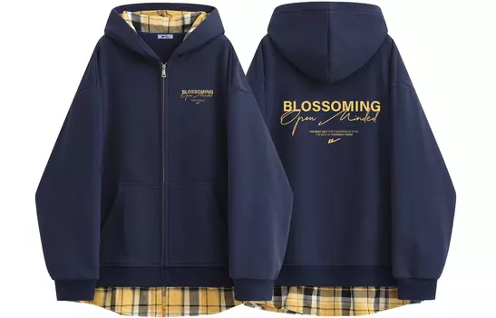 Свитшот унисекс Warrior Huichao Riding The Wind Collection, Navy Blue Yellow (Solid Color Upgraded)