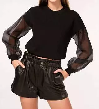 Свитшот Валерия черного цвета Cami NYC