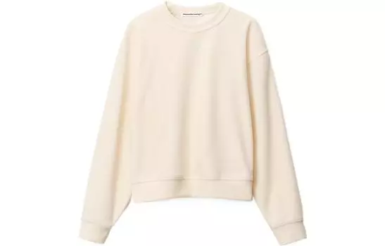 Свитшот Velvet Crystal-logo Alexander Wang, бежевый