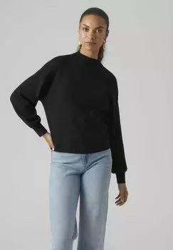 Свитшот Vero Moda НЭНСИ ФАННЕЛНК, черный