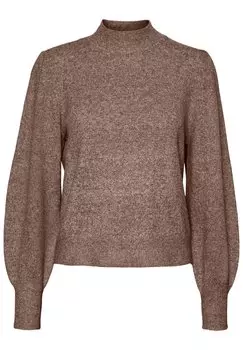 Свитшот Vero Moda VMDOFFY HIGHNECK, цвет brown lentil/melange