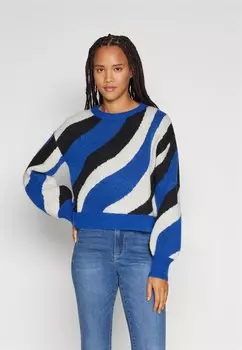 Свитшот Vero Moda ВМЛЕНА O-NECK, цвет mazarine blue/birch/black