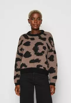 Свитшот Vero Moda ВМЗЕЛЬМА O NECK, коричневая чечевица/черный