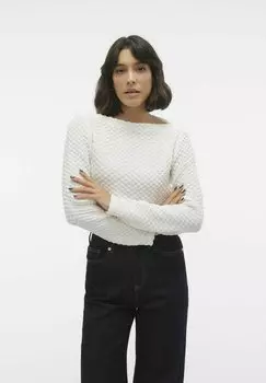 Свитшот Vero Moda ZELDA FUNNEL NECK, белоснежный