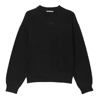 Свитшот Victoria's Secret Cotton Fleece Oversized Crewneck, черный