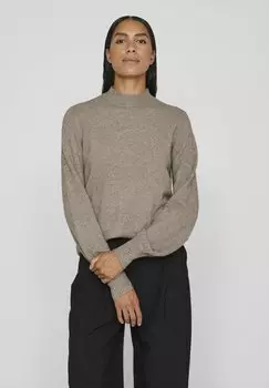 Свитшот VILA БАЛЛОНЭРМЕЛЬ, цвет fungi