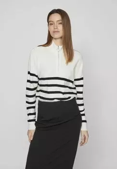 Свитшот VILA GESTREIFTER, цвет cloud dancer