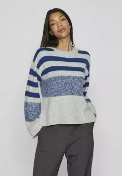 Свитшот VILA GESTREIFTER, цвет light grey melange