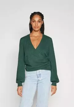 Свитшот VILA КАРДИГАН С ЗАПАХОМ VIRIL, цвет pineneedle