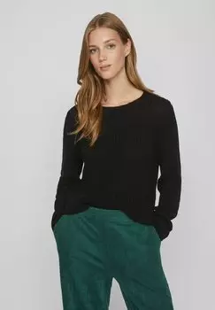 Свитшот VILA ЛАНГЭРМЕЛИГЕР, черный