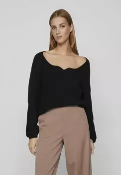 Свитшот VILA ЛАНГЭРМЕЛИГЕР, черный