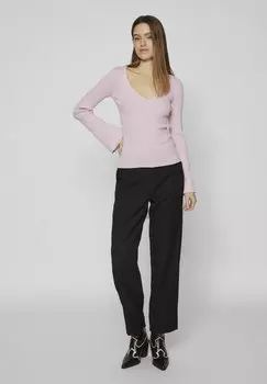 Свитшот VILA MIT RMELSCHLITZ, цвет prism pink