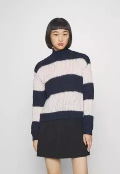 Свитшот VILA Petite VIBAILEY, цвет navy blazer/cloud dancer