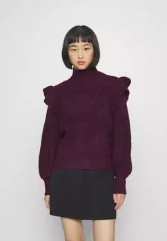 Свитшот VILA Petite VIBOOBA FRILL, цвет winter bloom