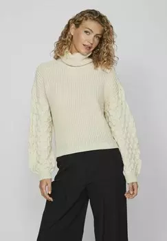 Свитшот VILA РОЛЛКРАГЕН, цвет birch