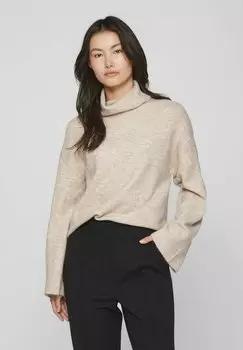 Свитшот VILA РОЛЛКРАГЕН, цвет natural melange