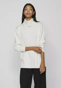 Свитшот VILA РОЛЛКРАГЕН, цвет white alyssum