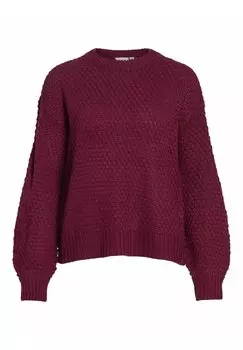 Свитшот VILA TEXTURIERTER, цвет beet red
