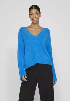 Свитшот VILA V AUSSCHNITT, цвет cloisonn