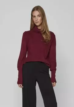 Свитшот VILA VILOU NEW ROLLNECK, цвет beet red