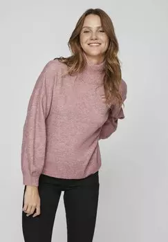 Свитшот VILA ВЫСОКАЯ ШЕИ, цвет mesa rose