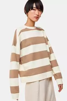 Свитшот в широкую полоску Whistles, белый