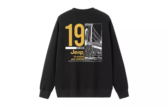 Свитшот Wrangler Leisure Series унисекс Jeep, черный