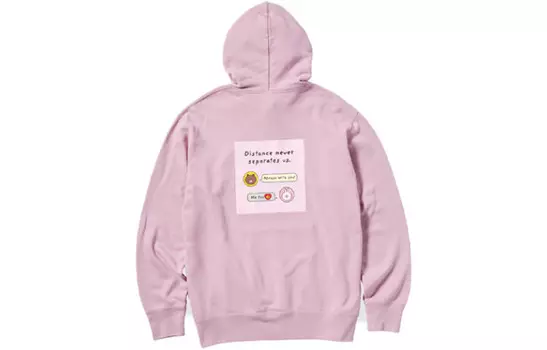Свитшот X LINE FRIENDS Co-branded Series унисекс пастельно-розовый Uniqlo, розовый