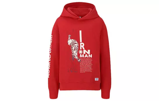 Свитшот X Marvel Co-branded Series унисекс красный Uniqlo, красный