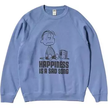 Свитшот X PEANUTS Co-branded Series унисекс небесно-голубой Uniqlo, голубой