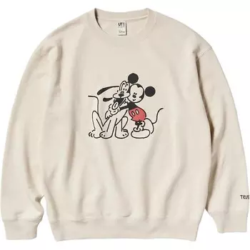 Свитшот Yu Nagaba Collaboration унисекс светло-бежевый Uniqlo, светло-бежевый