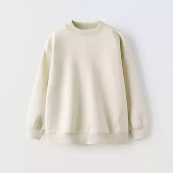 Свитшот Zara Basic Plush, кремовый