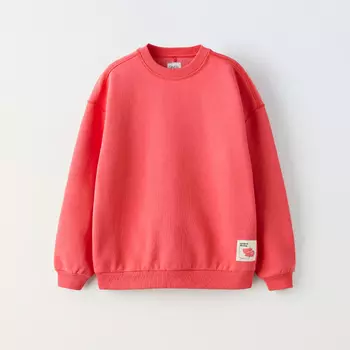 Свитшот Zara With Label, коралловый