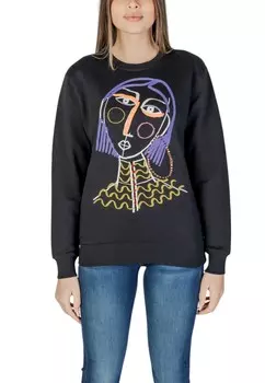 Свитшот женкий Desigual с принтом, черный