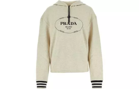 Свитшот женские цвета экрю PRADA, Ecru