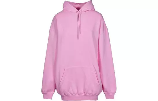 Свитшот женский Balenciaga с карманом-кенгуру, розовый