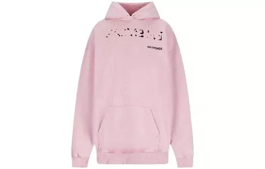 Свитшот женский Balenciaga с принтом, розовый